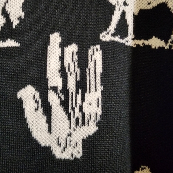 Black and White Western Print Sweater Dress - Picture 3 of 5